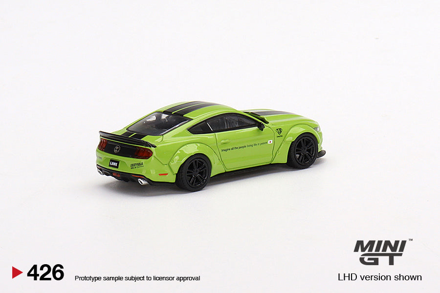 TSM Mini GT 1:64 LB Works Ford Mustang Grabber Lime (RHD)