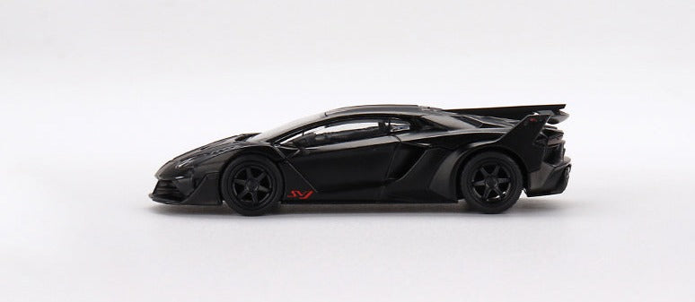 TSM Mini GT 1:64 Lamborghini LB-Silhouette WORKS Aventador GT EVO Matte Black (RHD) #502