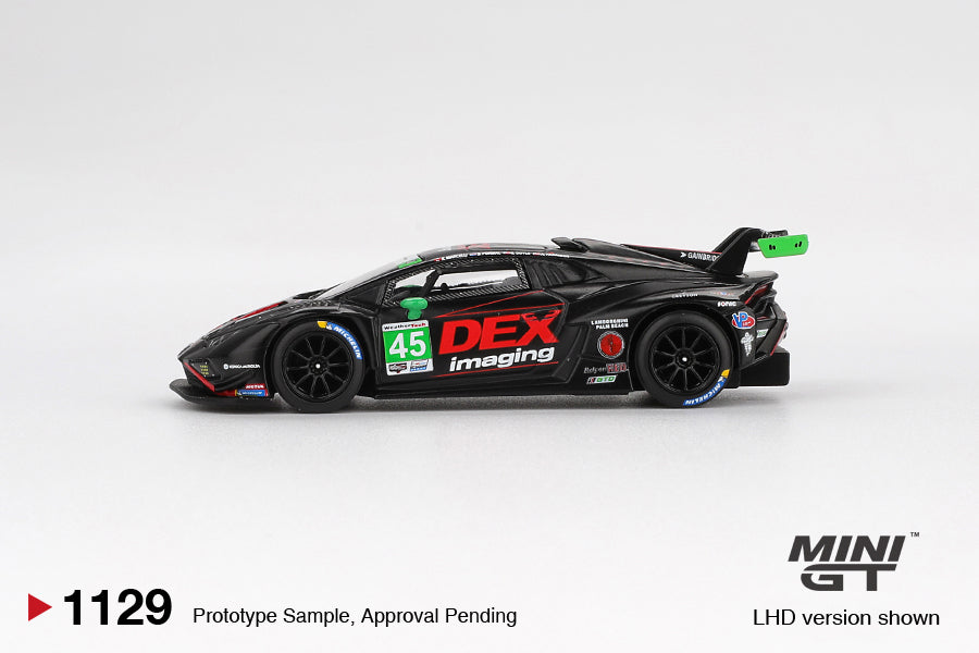 TSM Mini GT 1:64 Lamborghini Huracán GT3 EVO2 #45 No. 45 DEX Imaging 2024 IMSA Daytona 24 Hrs