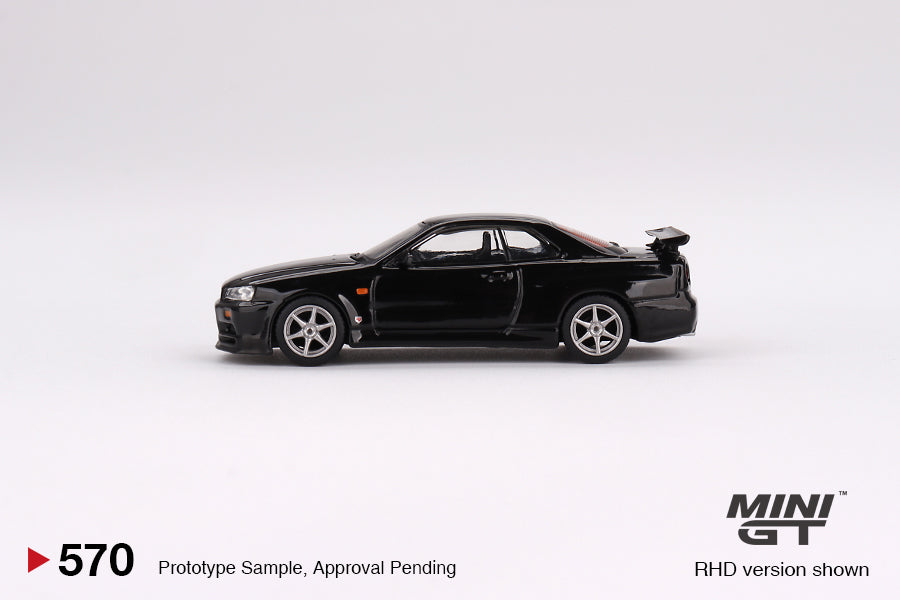 TSM Mini GT 1:64 Nissan Skyline GT-R (R34) V-Spec Black Pearl