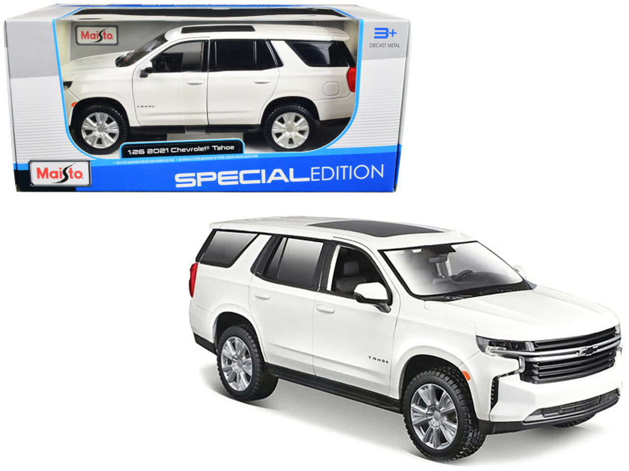 1:24 Chevrolet Tahoe White 2021 Diecast Model Car