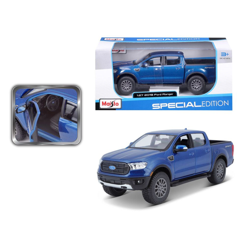 1:27 2019 Ford Ranger Blue Diecast Model Car