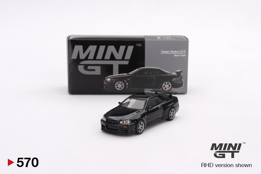 TSM Mini GT 1:64 Nissan Skyline GT-R (R34) V-Spec Black Pearl