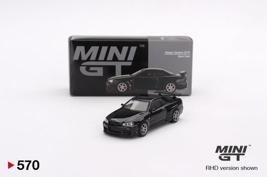 TSM Mini GT 1:64 Nissan Skyline GT-R (R34) V-Spec Black Pearl