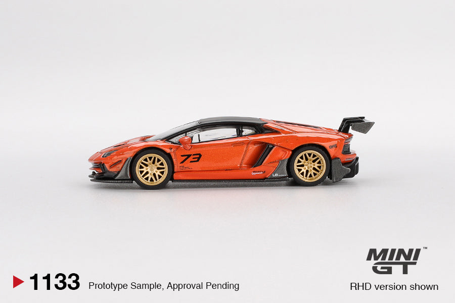 Mini GT 1:64 LB WORKS Lamborghini Aventador Limited Edition Orange #1133