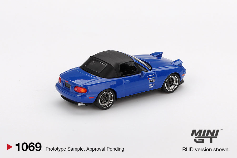 TSM Mini GT 1:64 Mazda Miata MX-5 (NA) Tuned Version Dark Blue RHD