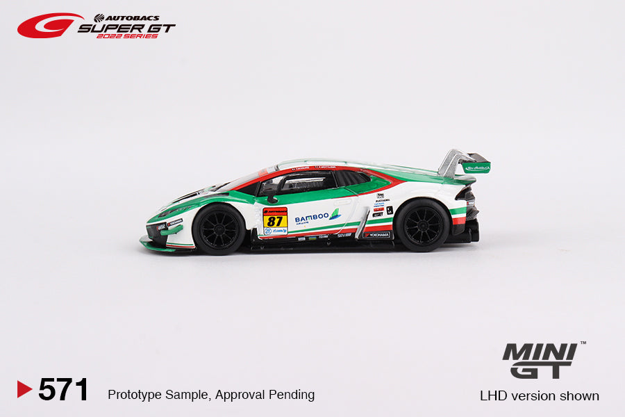 TSM Mini GT 1:64 Lamborghini Huracán GT3 EVO #87 “Bamboo Airways LAMBORGHINI GT3” JLOC 2022 SUPER GT SERIES