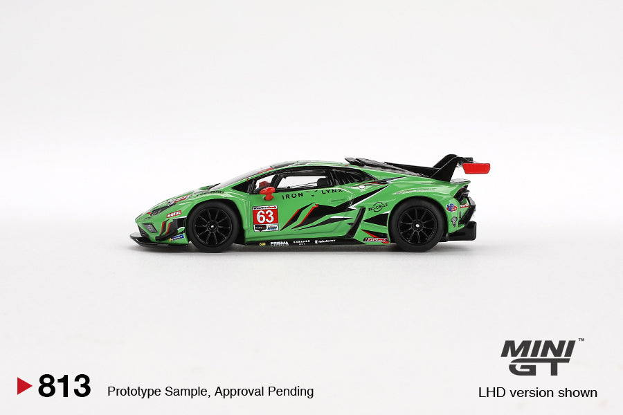 TSM Mini GT 1:64 Lamborghini Huracán GT3 EVO2 #63 Iron Lynx IMSA 2023 Daytona 24