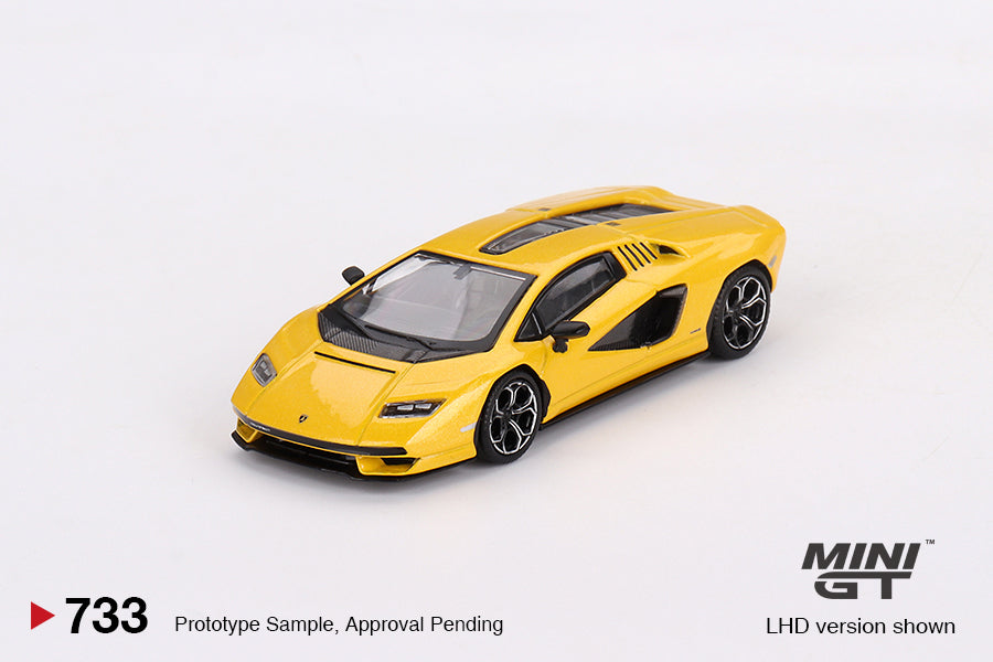 TSM Mini GT 1:64 Lamborghini Countach LPI 800-4 New Giallo Orion