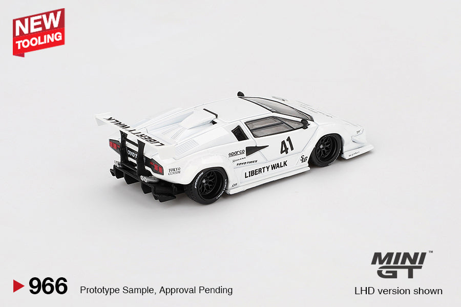 TSM Mini GT 1:64 Lamborghini Countach LB-WORKS White 2024 Tokyo Auto Salon