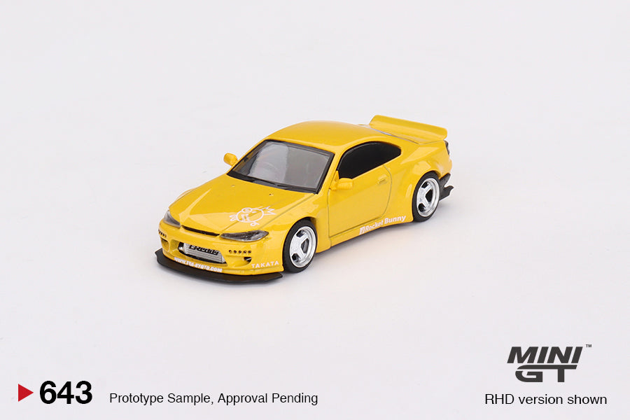 TSM Mini GT 1:64 Nissan Silvia (S15) Rocket Bunny Bronze Yellow