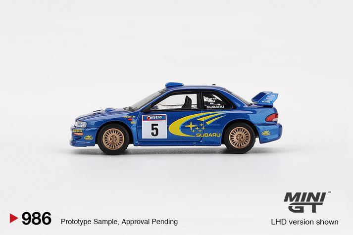 Mini GT 1:64 Subaru Impreza WRC99 #5 1999 Rally Australia Winner