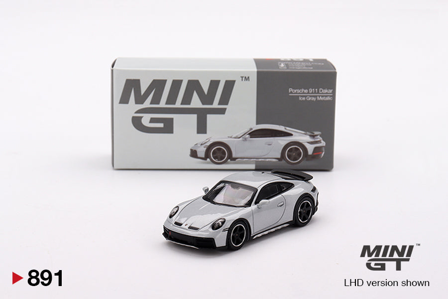 TSM Mini GT 1:64 Porsche 911 Dakar Ice Gray Metallic (RHD)