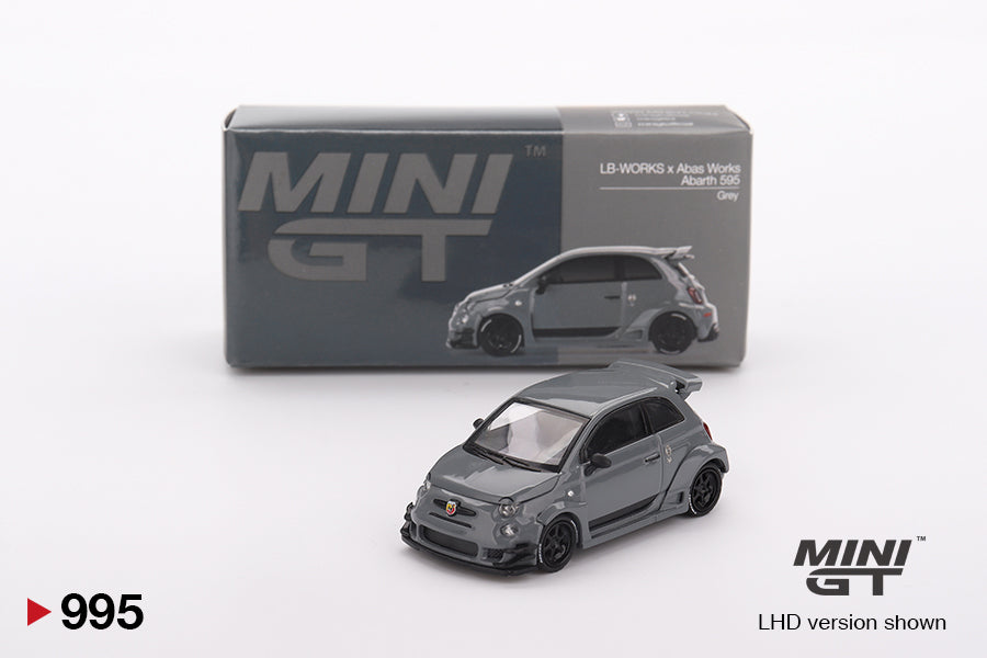 TSM Mini GT 1:64 Abarth 595 LB-WORKS x Abas Works Grey (RHD)