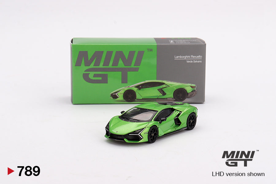 TSM Mini GT 1:64 Lamborghini Revuelto Verde Selvans RHD