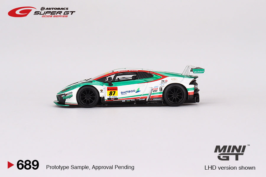 TSM Mini GT 1:64 Lamborghini Huracán GT3 EVO2 #87 "Bamboo Airways Lamborghini GT3" JLOC 2023 SUPER GT SERIES