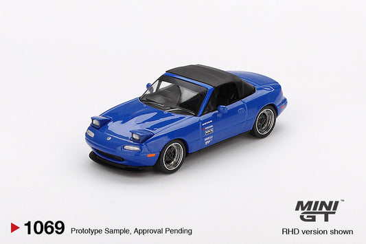 TSM Mini GT 1:64 Mazda Miata MX-5 (NA) Tuned Version Dark Blue RHD