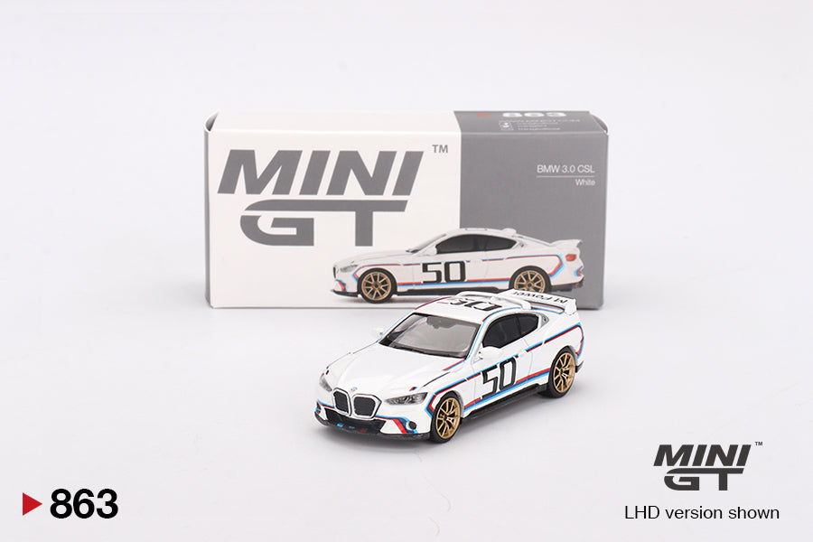 TSM Mini GT 1:64 BMW 3.0 CSL White RHD