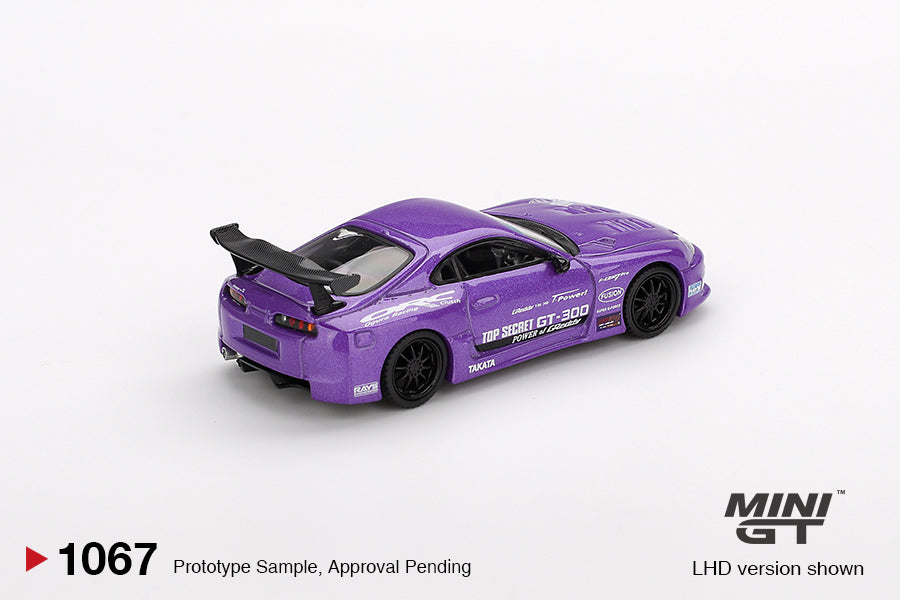 TSM Mini GT 1:64 Toyota Supra (A80) Top Secret GT-300 Top Secret Purple RHD