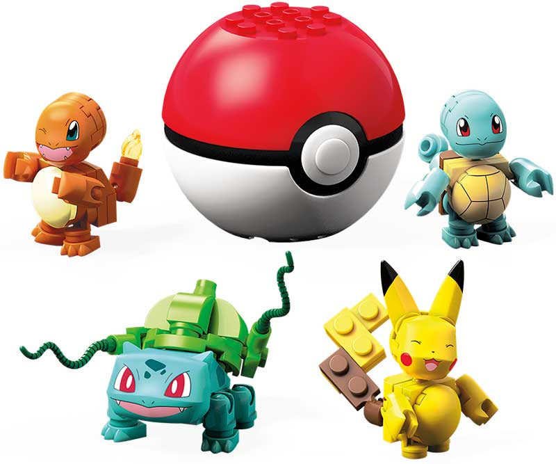 Mega Construx Pokemon Kanto Region First Partners 4 pack