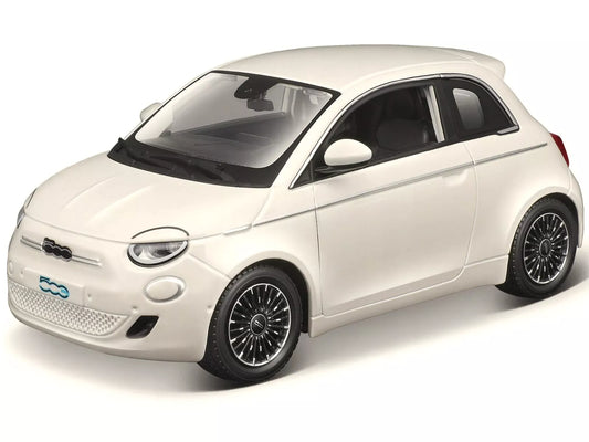 1:24 Fiat 500e (2023) White Diecast Model Car
