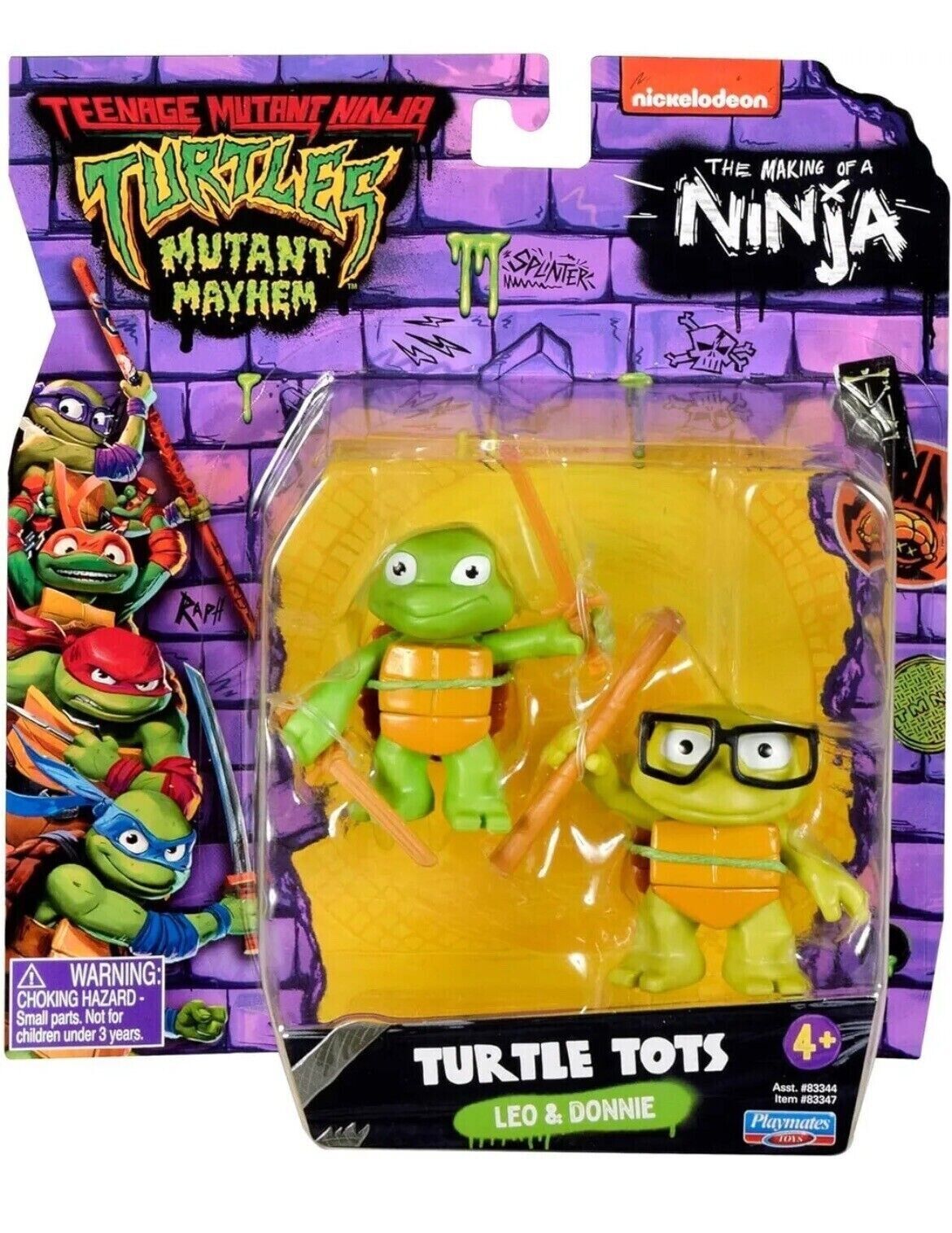 Teenage Mutant Ninja Turtles Mutant Mayhem Turtle Tots Leo & Donnie