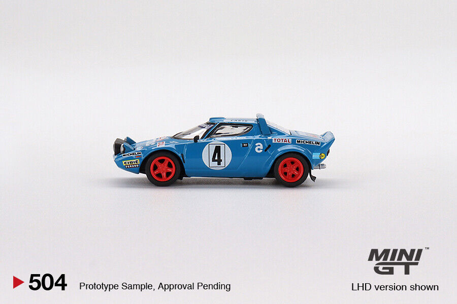 TSM Mini GT 1:64 Lancia Stratos HF 1979 Rally MonteCarlo Winner #4 (LHD)
