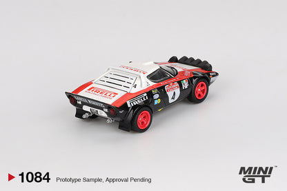 TSM Mini GT 1:64 Lancia Stratos HF #4 1978 Rally Sanremo Winner