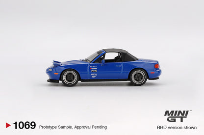 TSM Mini GT 1:64 Mazda Miata MX-5 (NA) Tuned Version Dark Blue RHD