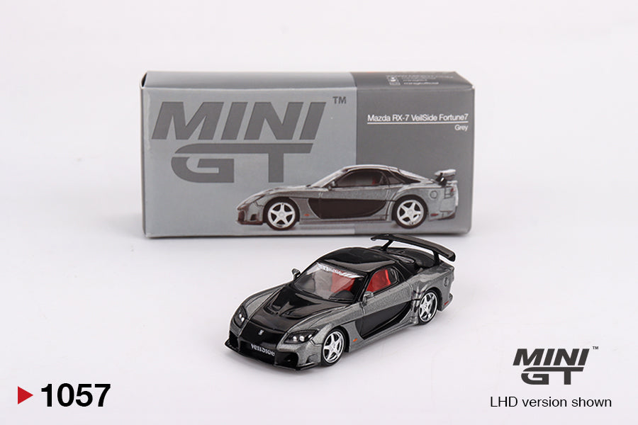 TSM Mini GT 1:64 Mazda RX-7 VeilSide Fortune Grey RHD