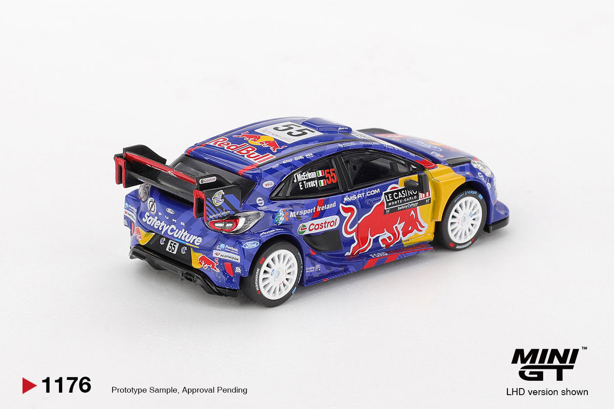 Mini GT 1:64 Ford Puma Rally1 #55 M-Sport Ford WRT 2025 Rally Monte-Carlo Diecast Model Car