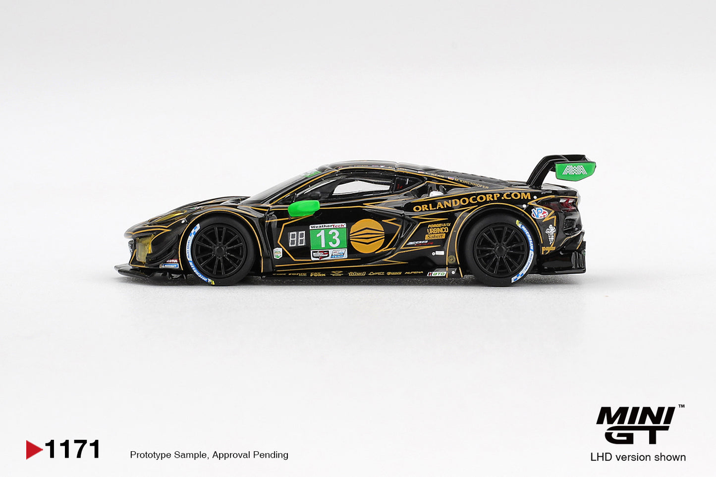 TSM Mini GT 1:64 Chevrolet Corvette Z06 GT3.R #13 AWA 2025 IMSA Daytona 24 Hrs