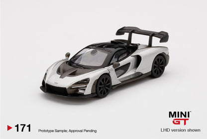 TSM Mini GT 1:64 McLaren Senna Silver (RHD)