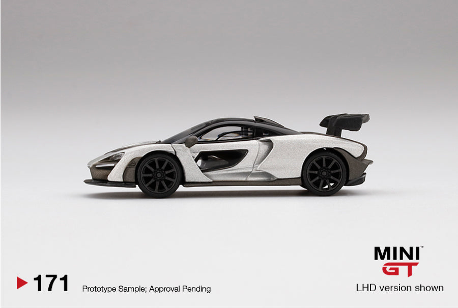 TSM Mini GT 1:64 McLaren Senna Silver (RHD)