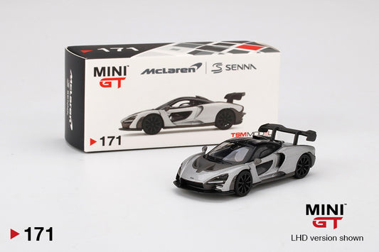 TSM Mini GT 1:64 McLaren Senna Silver (RHD)