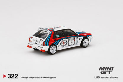 TSM Mini GT 1:64 Lancia Delta HF Integrale Evoluzione 1992 Rally 1000 Lakes Winner