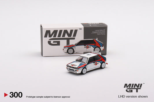 TSM Mini GT 1:64 Lancia Delta HF Integrale Evoluzione Martini Racing LHD