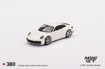 TSM Mini GT 1:64 Porsche 911 (992) Carrera S White (RHD)