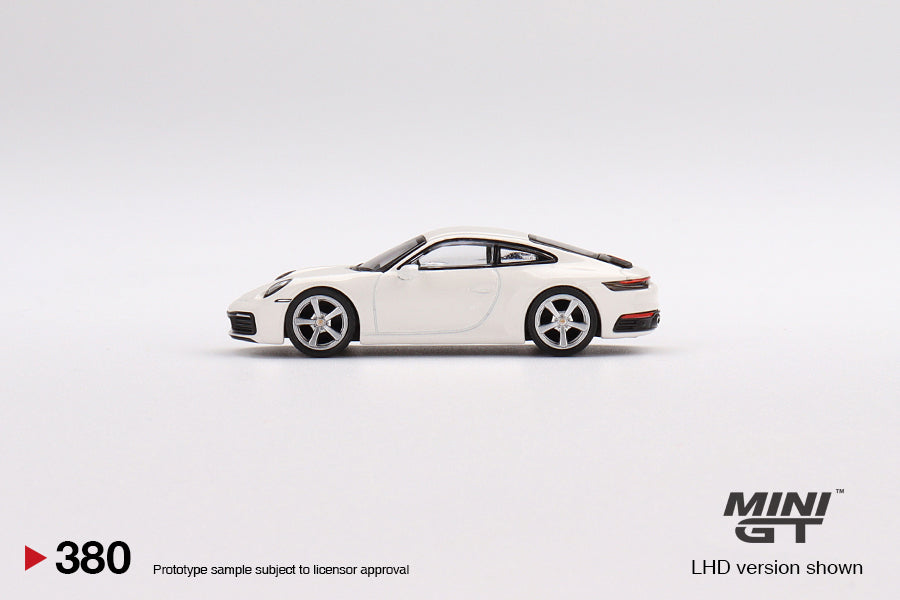 TSM Mini GT 1:64 Porsche 911 (992) Carrera S White (RHD)