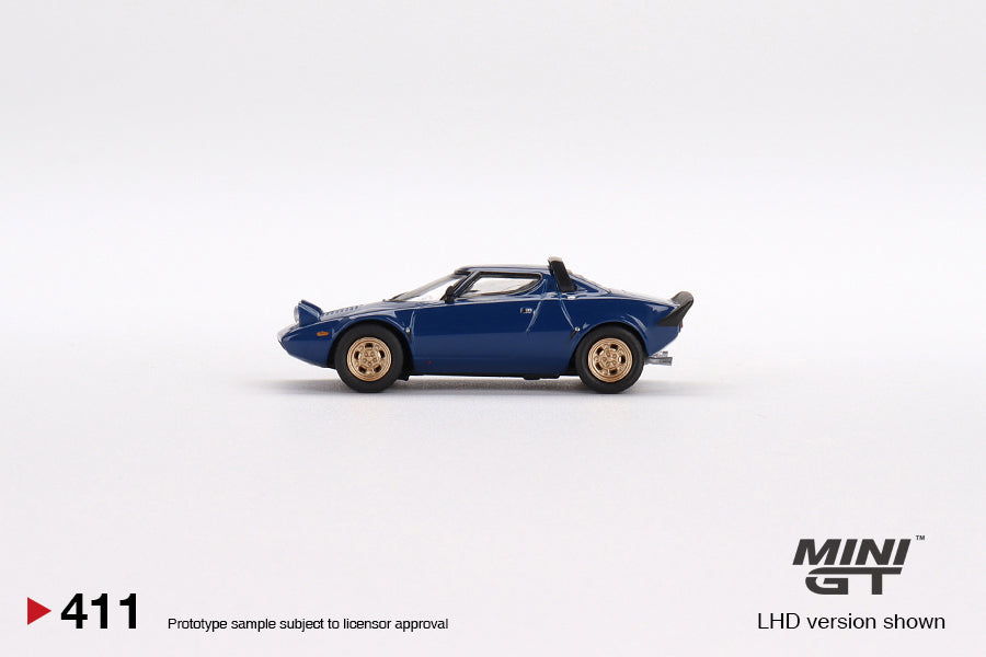 TSM Mini GT 1:64 Lancia Stratos HF Stradale Bleu Vincennes (LHD)