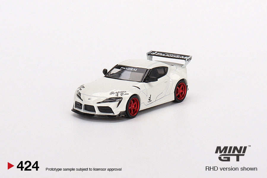 TSM Mini GT 1:64 Pandem Toyota GR Supra V1.0 Pearl White (RHD)