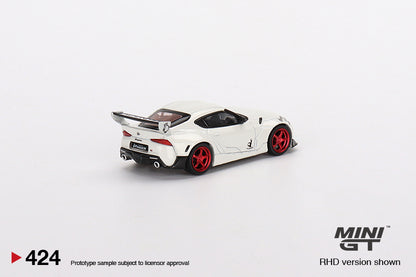 TSM Mini GT 1:64 Pandem Toyota GR Supra V1.0 Pearl White (RHD)