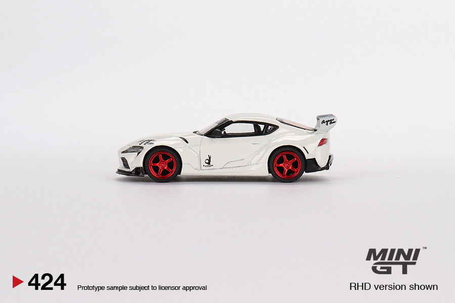 TSM Mini GT 1:64 Pandem Toyota GR Supra V1.0 Pearl White (RHD)