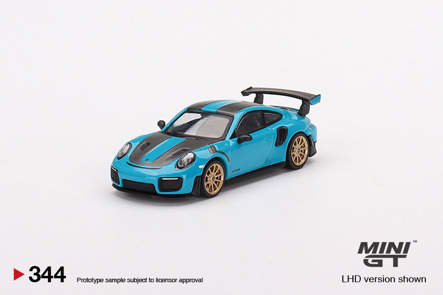 TSM Mini GT 1:64 Porsche 911(991) GT2 RS Weissach Package Miami Blue (LHD)