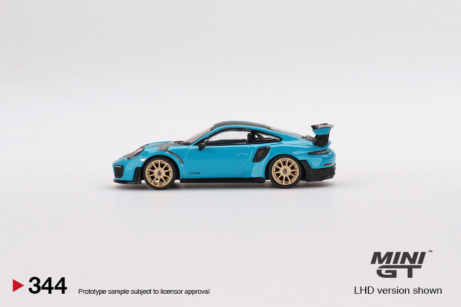 TSM Mini GT 1:64 Porsche 911(991) GT2 RS Weissach Package Miami Blue (LHD)