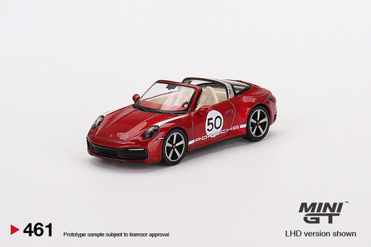 TSM Mini GT 1:64 Porsche 911 Targa 4S Heritage Design Edition Cherry Red