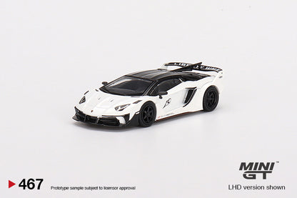 TSM Mini GT 1:64 LB-Silhouette WORKS Lamborghini Aventador GT EVO White (LHD)