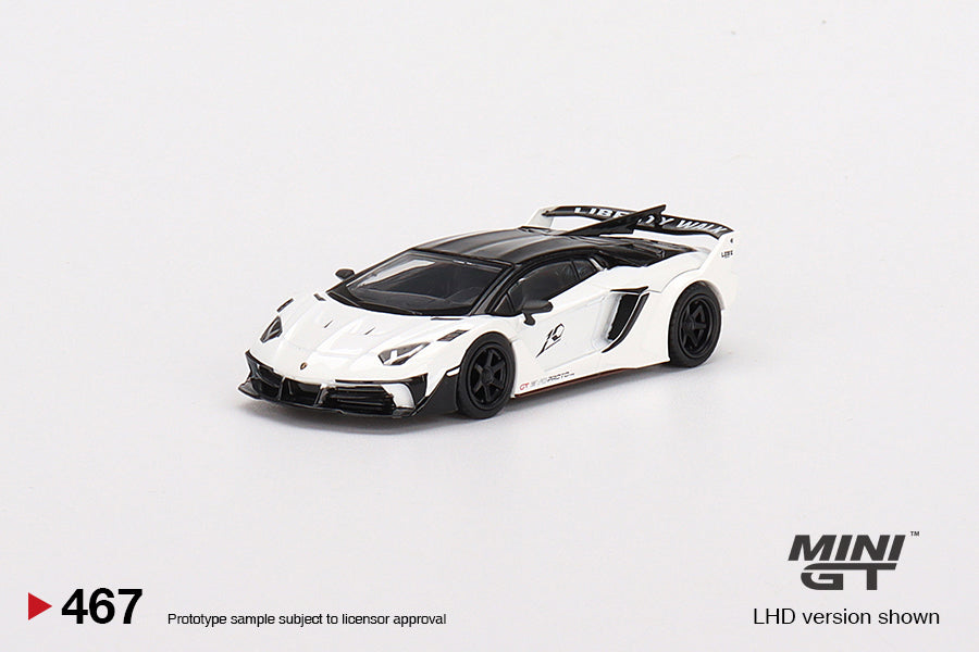 TSM Mini GT 1:64 LB-Silhouette WORKS Lamborghini Aventador GT EVO White (RHD)