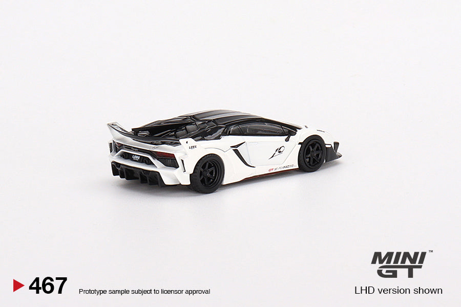 TSM Mini GT 1:64 LB-Silhouette WORKS Lamborghini Aventador GT EVO White (LHD)