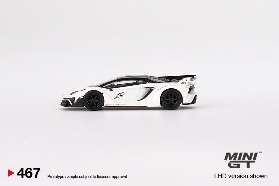 TSM Mini GT 1:64 LB-Silhouette WORKS Lamborghini Aventador GT EVO White (LHD)